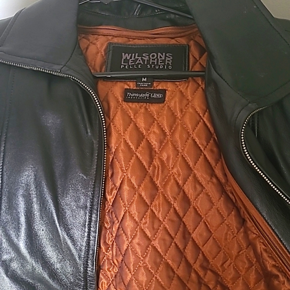 Black leather jacket